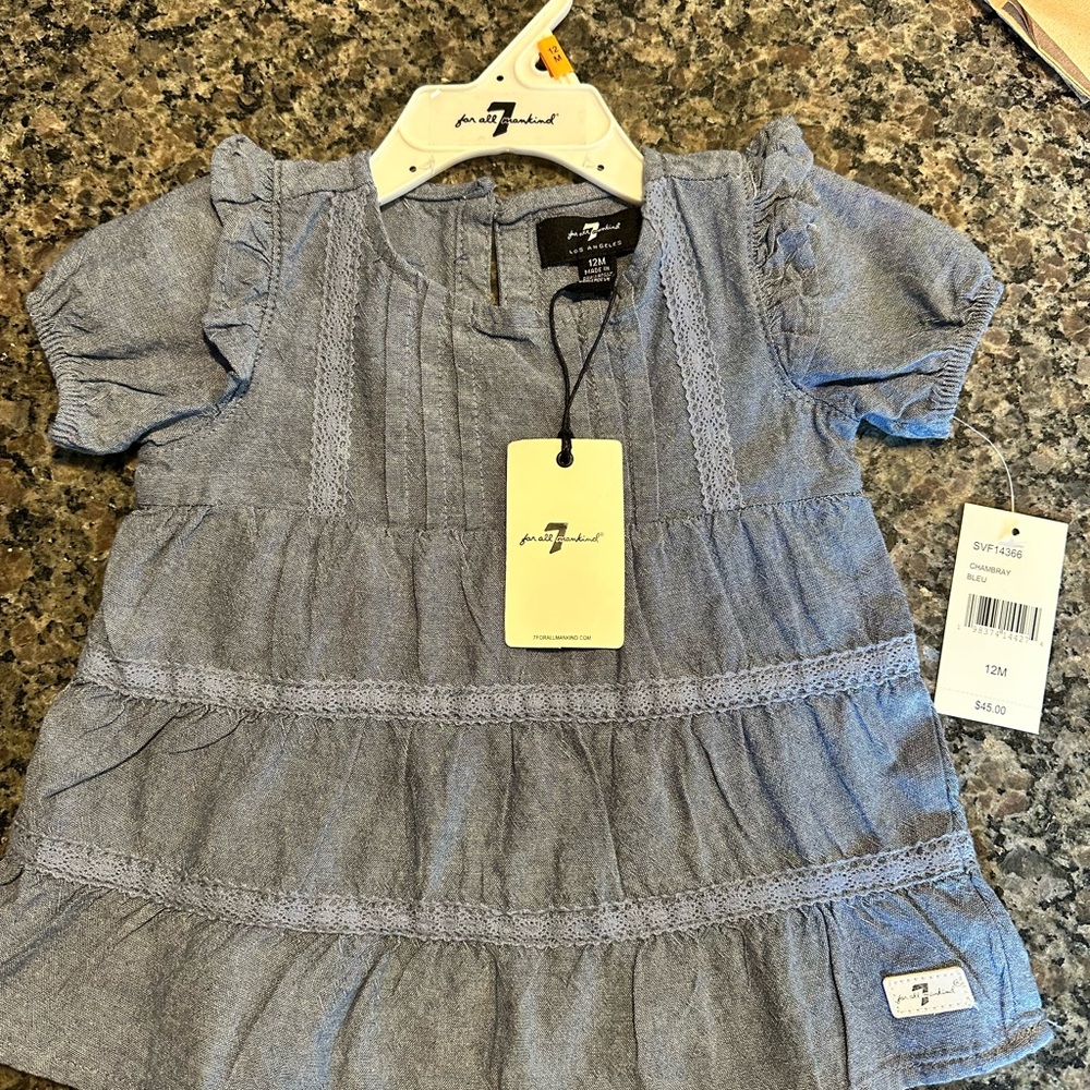 7 For All Mankind Blue Baby Shirt